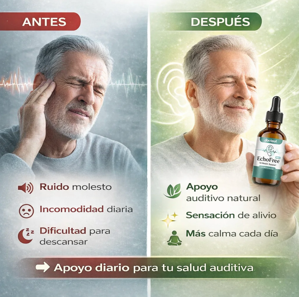 EchoFree PRO | Gotas Líquidas para Audición, Claridad y Salud del Oído Interno